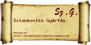 Sztankovits Gyárfás névjegykártya